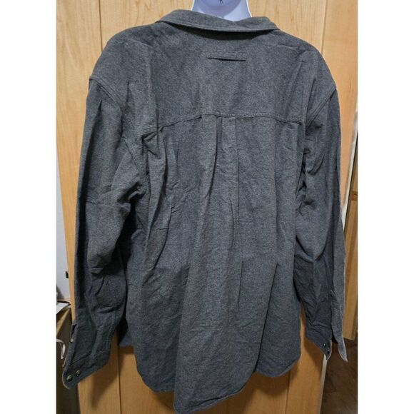 Legendary Whitetails Mens Buck Camp Flannel Shirt 4XL Charcoal Gray With Corduro - Picture 4 of 7